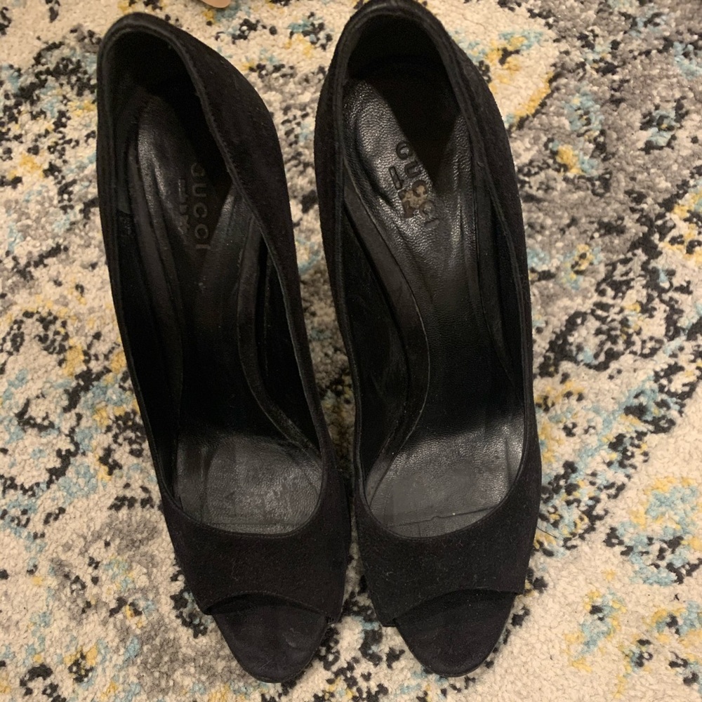Authentic Black Gucci heels